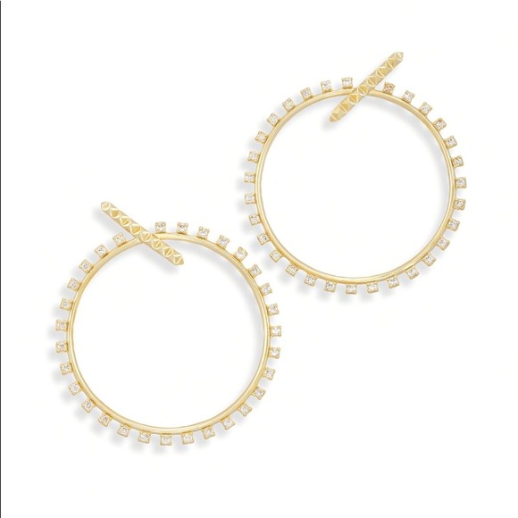 Kendra Scott Charlie Grace Hoop Earrings in Gold - Picture 3 of 3